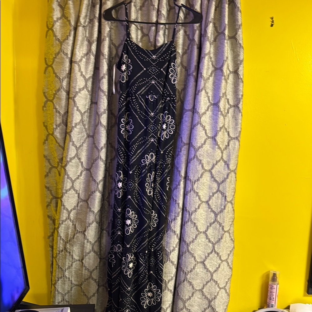 Black and White Floral Maxi Dress